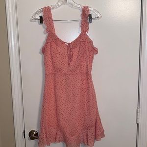 Pink and red polka dot dress